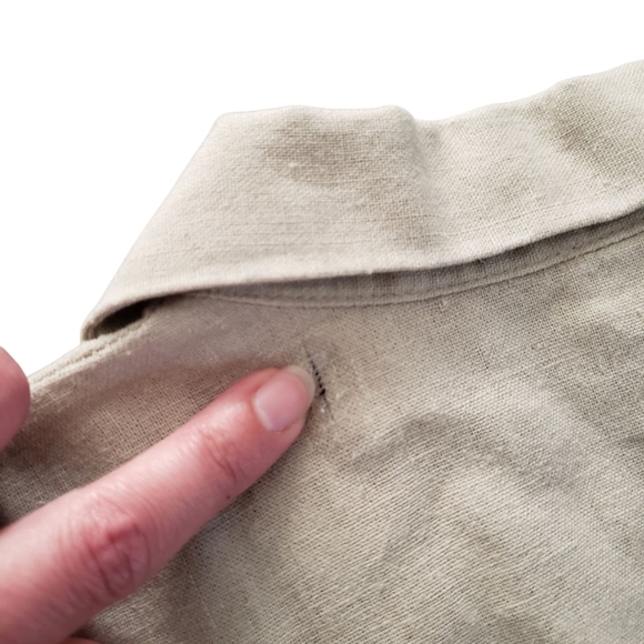 FOR CYNTHIA Tan Linen Dress Small - Picture 5 of 8